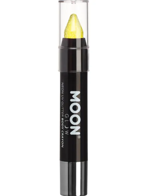Moon farvestift UV GUL Glitter