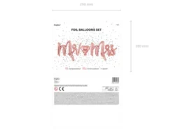 Mr-Mrs ballontekst i rosegold