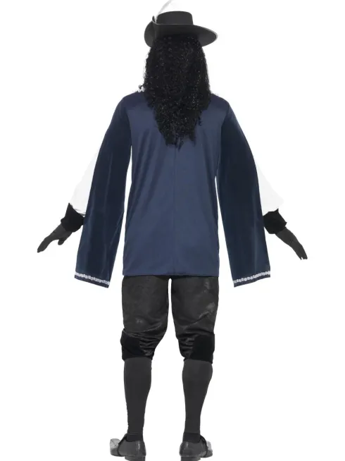 Musketer kostume i mørkeblå