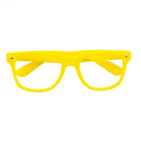 Neonbrille uden glas i gul
