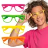 Neonbrille uden glas i orange