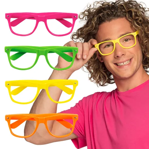 Neonbrille uden glas i orange