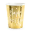 Nytårs kopper i guld - Happy New year