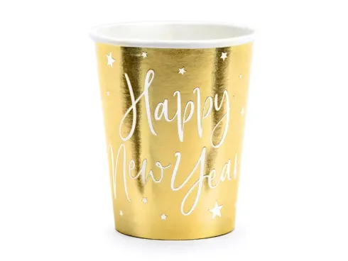 Nytårs kopper i guld - Happy New year