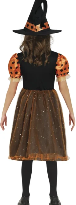 Orange heksekostume