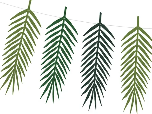 Palme guirlande DIY i karton