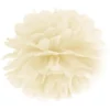 Papir pom pom Cremefarvet Ø35