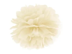 Papir pom pom Cremefarvet Ø35