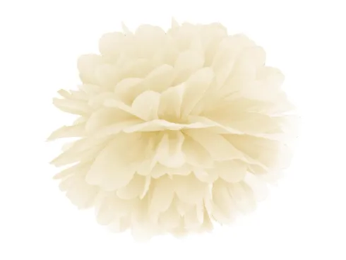 Papir pom pom Cremefarvet Ø35