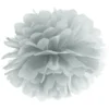 Papir pom pom sølv Ø35