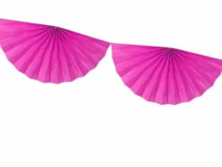 Papirvæv halv-vifte sæt i Pink