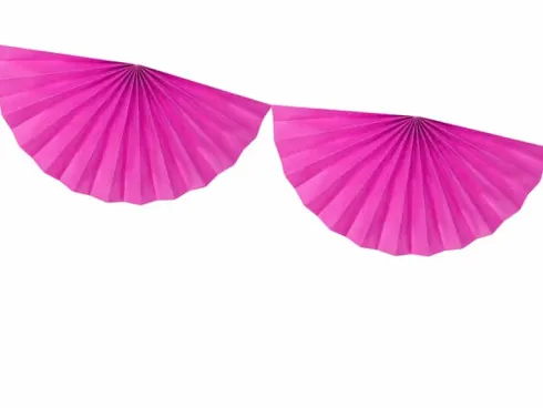 Papirvæv halv-vifte sæt i Pink