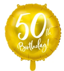 50 år Folieballon GULD