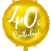 40 år Folieballon GULD