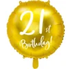 21 år Folieballon GULD