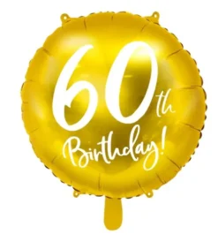 60 år Folieballon i GULD