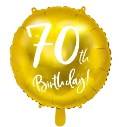 70 år Folieballon i GULD