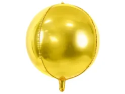 Rund folieballon i guld