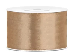 Satinbånd 38 mm x 25 m i Guld