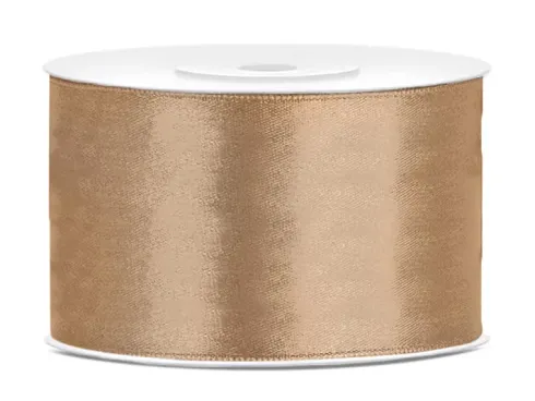 Satinbånd 38 mm x 25 m i Guld