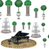 Scene dekoration med piano