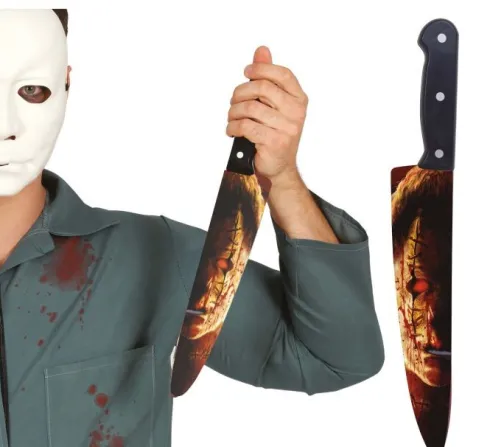 Seriemorder kniv til halloween - 37 cm