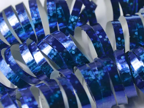 Serpentiner metallic Blå