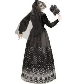 Skeletbrud LUX kostume til voksne