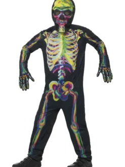 Skelet Kostume - Glow in the Dark til børn
