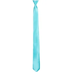 Slips i satin neon blå