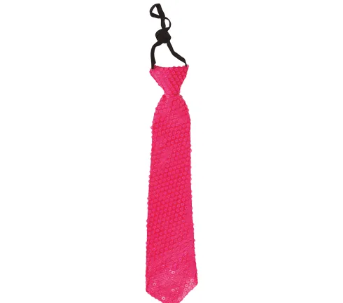 Slips med pailletter i neon pink