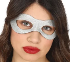 Sølv glittermaske