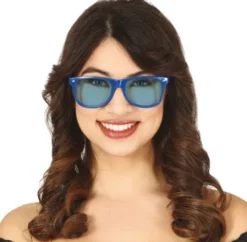 Solbrille i blå med blå glas