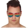 Solbrille med regnbue glas