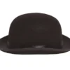 Sort bowlerhat i filt