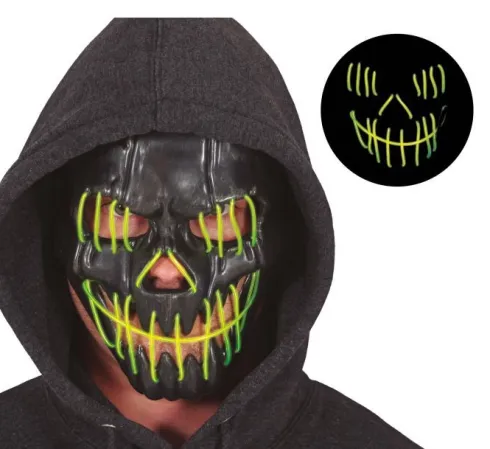 Sort maske med lys