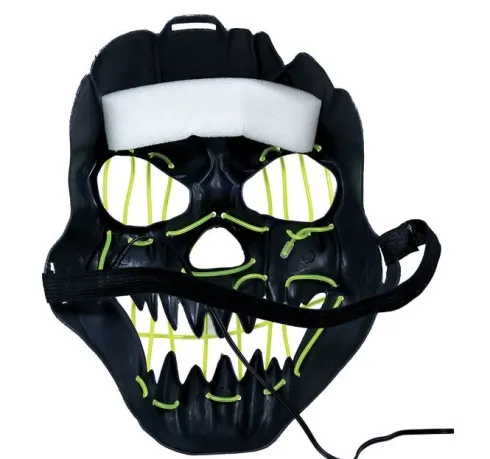 Sort maske med lys