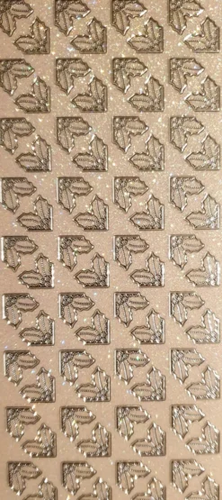 Stickers med glitter hjørner med kristtjørn