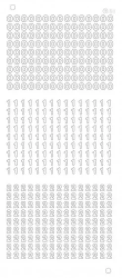 Stickers med 0 1 2 tal