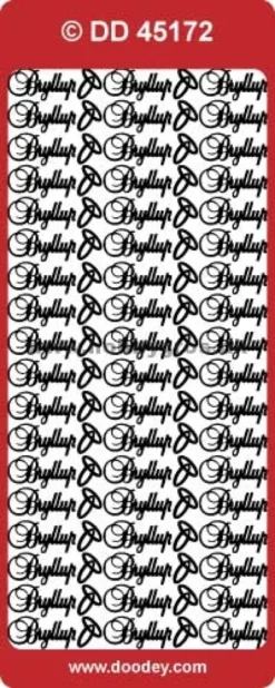 Stickers med tekst: Bryllup