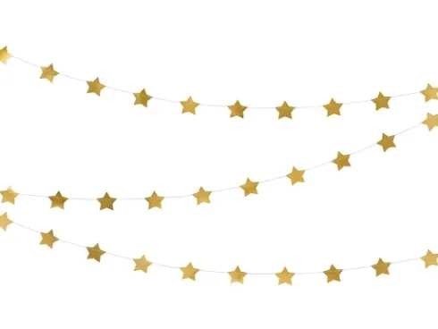 Stjerne Guirlande - guld