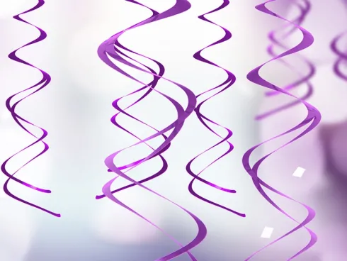 Swirls dekoration metallic 5 stk