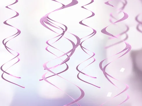 Swirls dekoration metallic 5 stk