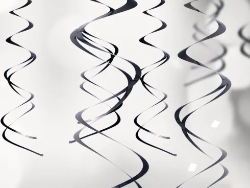 Swirls dekoration metallic 5 stk