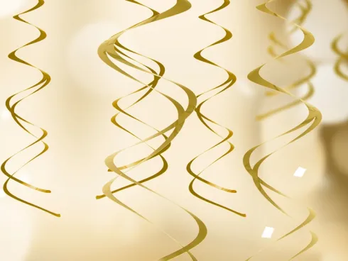 Swirls dekoration metallic 5 stk