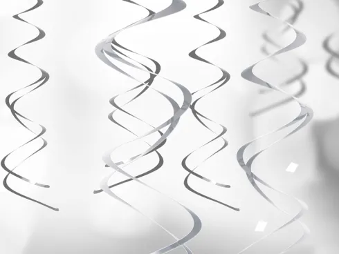 Swirls dekoration metallic 5 stk