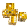 Terninger D6 akryl Casino - Gul