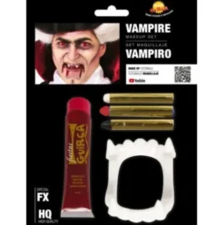 Vampyr sæt - gebis, blod og farver