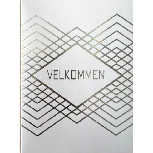 Velkommen sang i hvid med iriserende print
