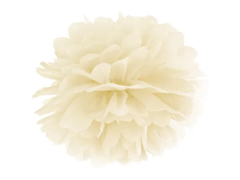 Væv pompom ø 25 cm Cremefarvet